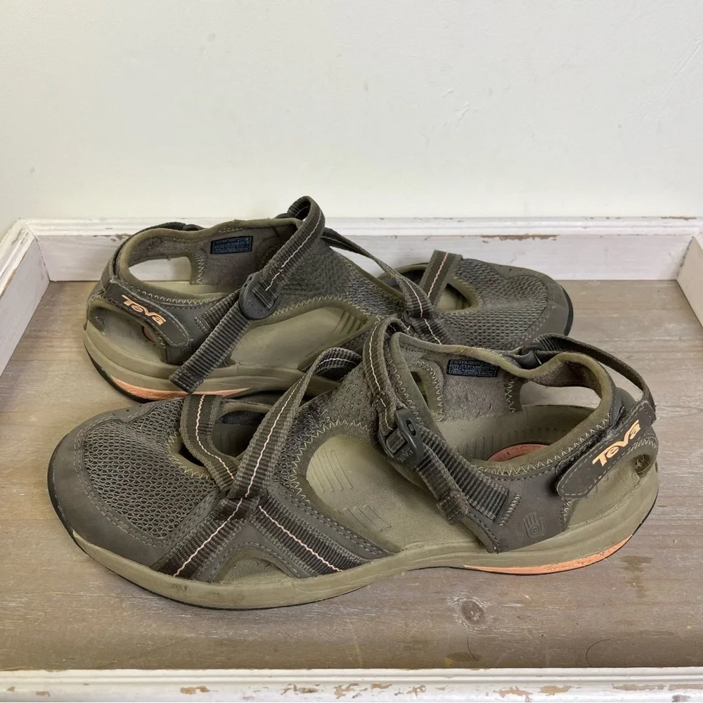 Teva Ewaso Sport Sandals Gray Mesh | Women’s 10.5